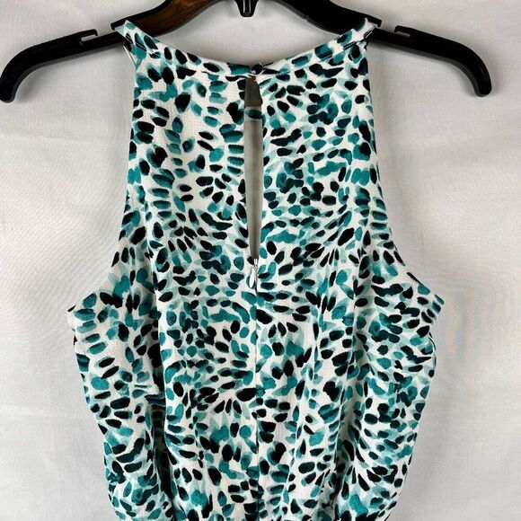 Vince Camuto Sleeveless High Neck Tie Waist Capri Jumpsuit 4 - Picture 5 of 16